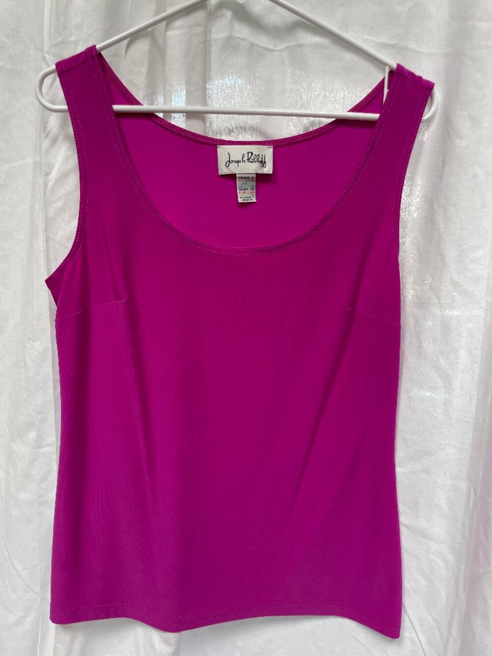 Joseph Ribkoff Magenta Pink Scoop Neck Tank Top Blouse Size 12